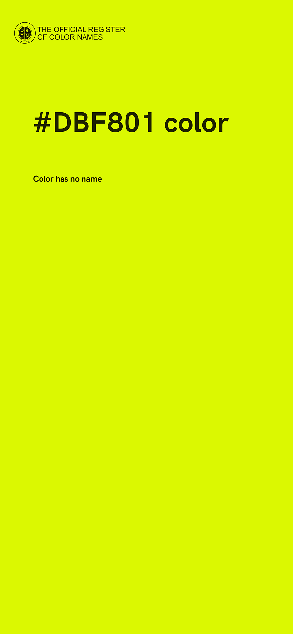 #DBF801 color image