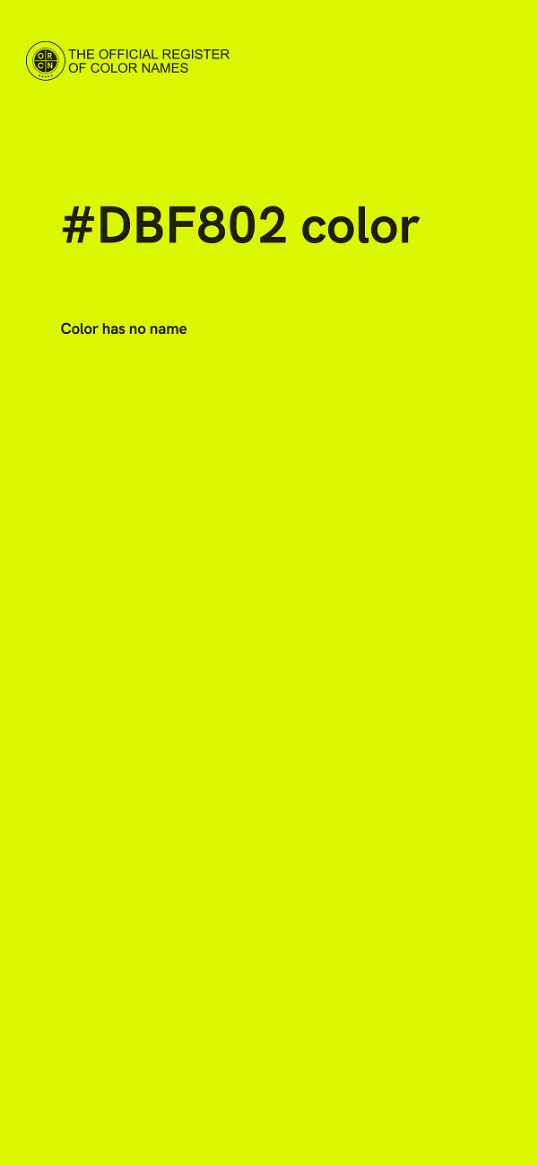 #DBF802 color image