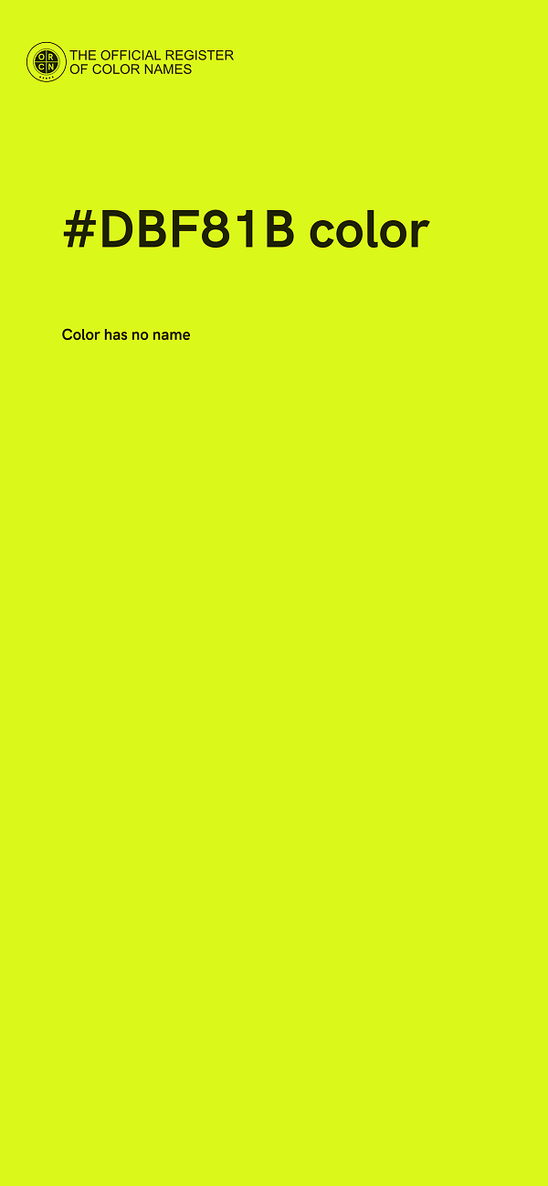 #DBF81B color image