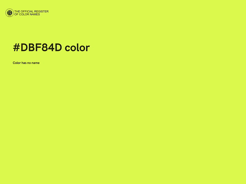 #DBF84D color image