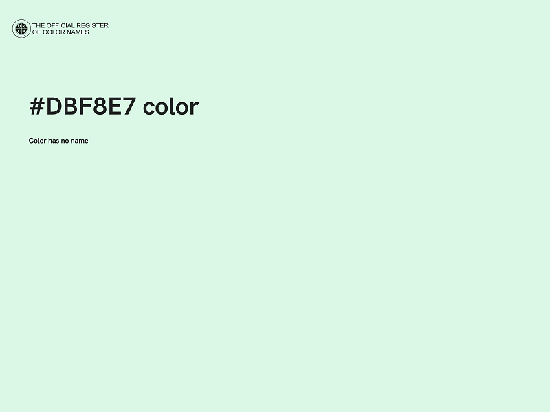 #DBF8E7 color image