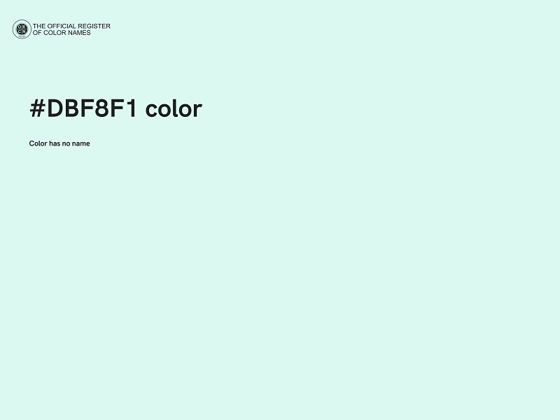 #DBF8F1 color image