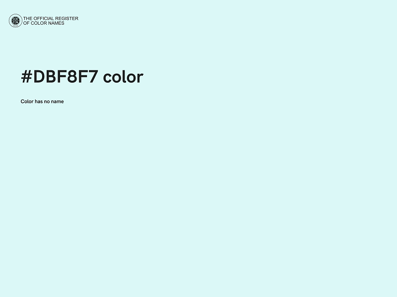 #DBF8F7 color image