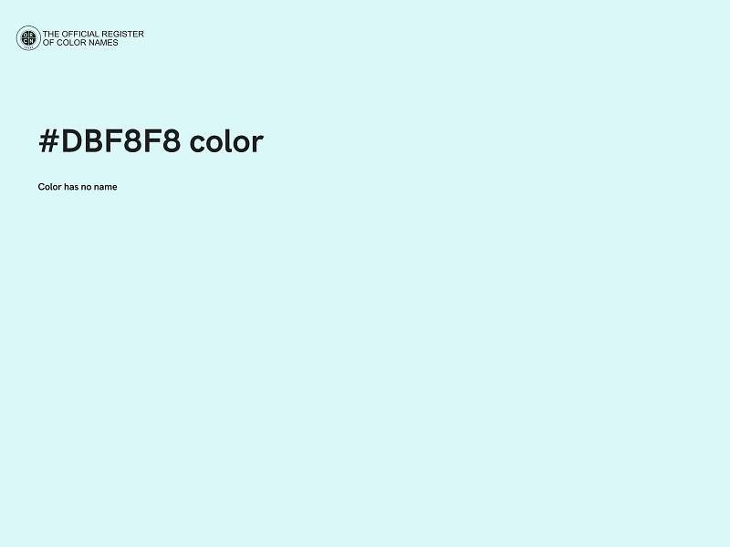 #DBF8F8 color image