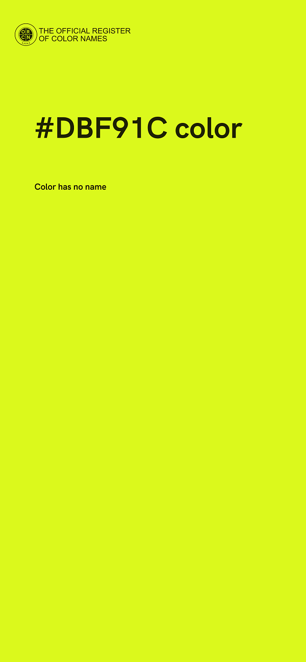 #DBF91C color image
