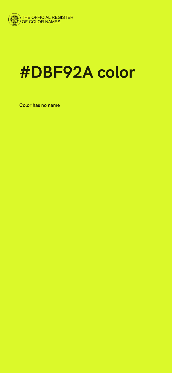 #DBF92A color image