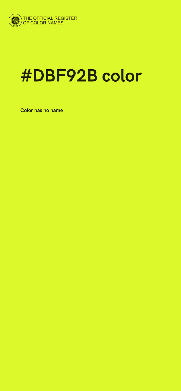 #DBF92B color image