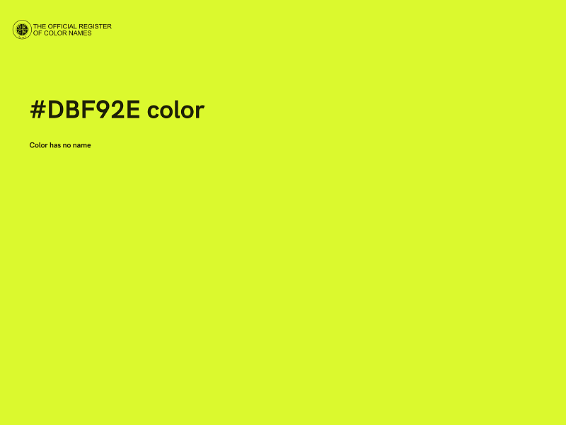 #DBF92E color image