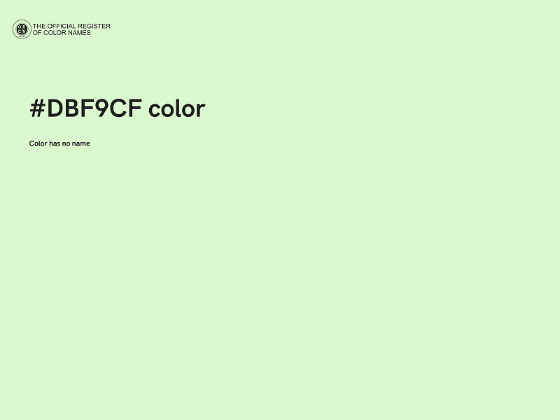 #DBF9CF color image