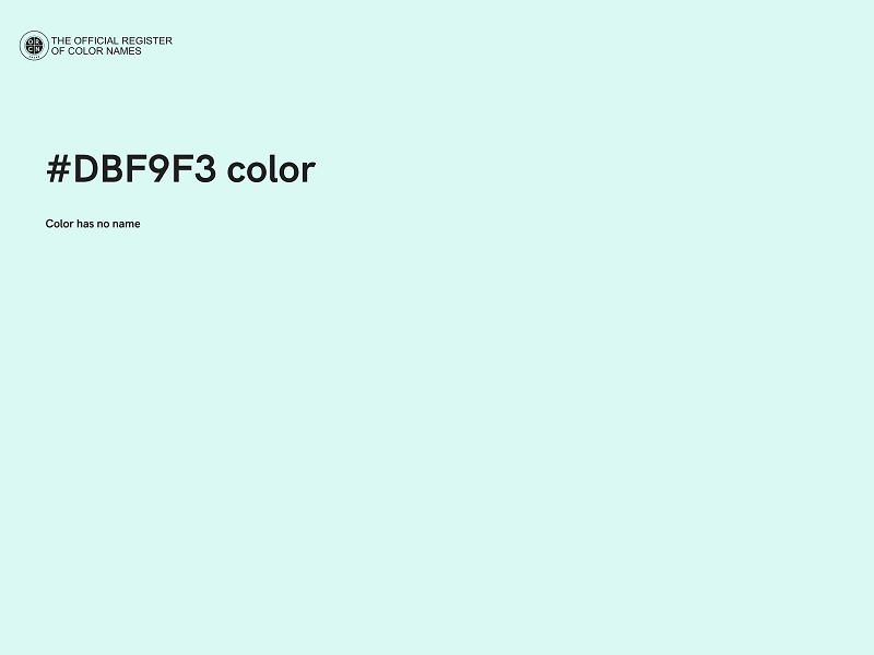 #DBF9F3 color image