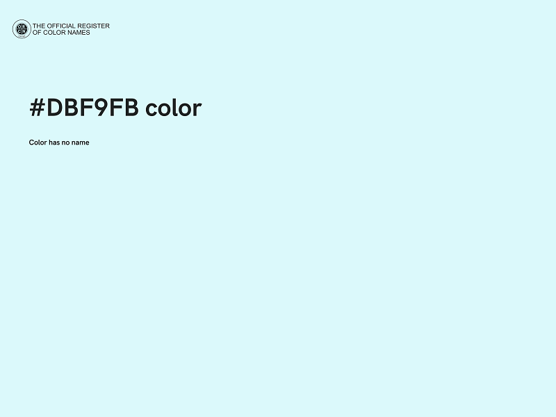 #DBF9FB color image