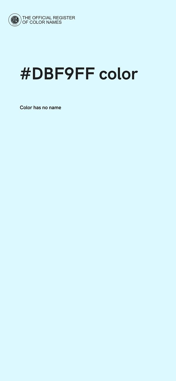 #DBF9FF color image