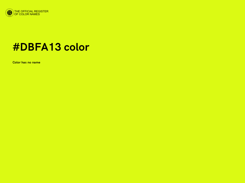 #DBFA13 color image