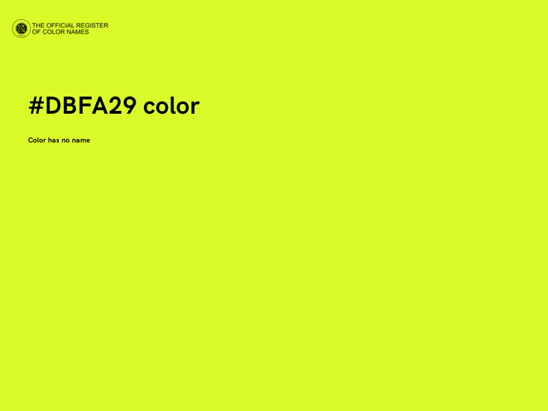 #DBFA29 color image