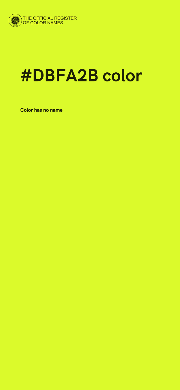#DBFA2B color image