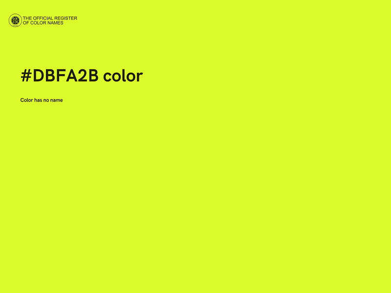 #DBFA2B color image