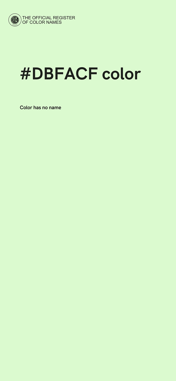 #DBFACF color image