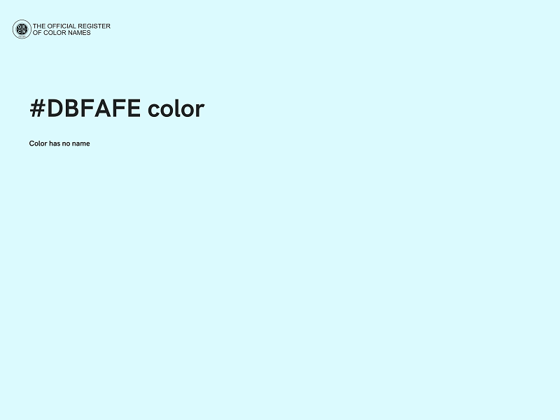 #DBFAFE color image