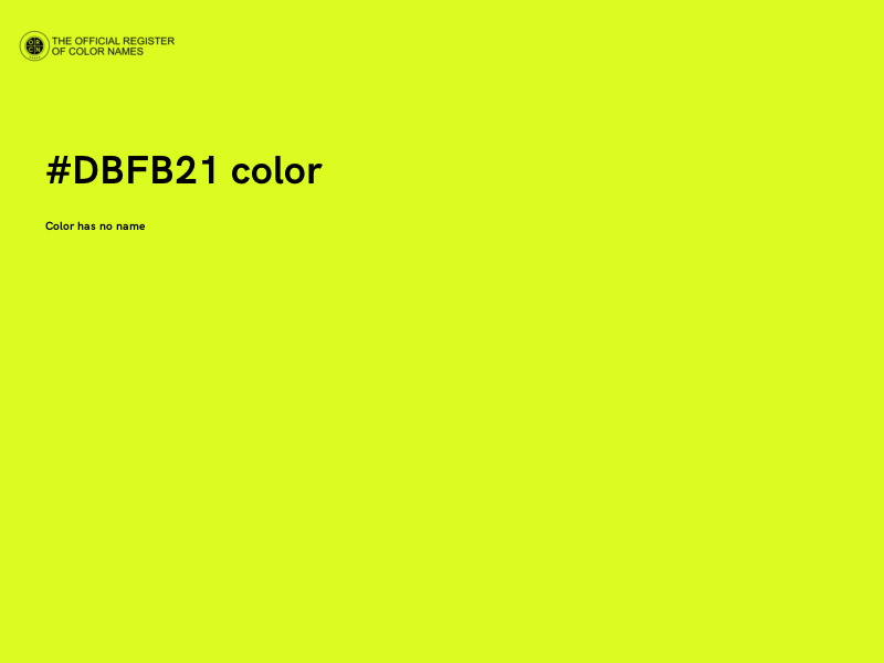 #DBFB21 color image