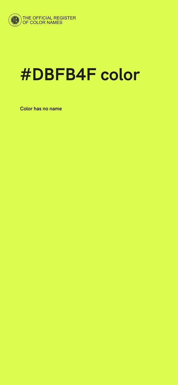 #DBFB4F color image