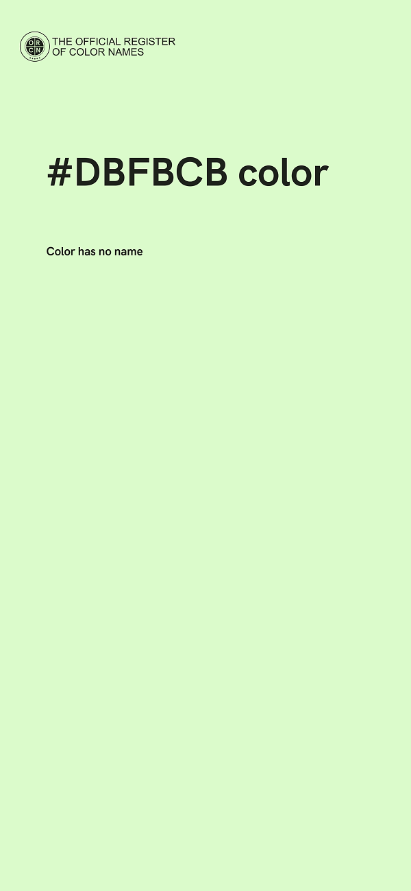 #DBFBCB color image