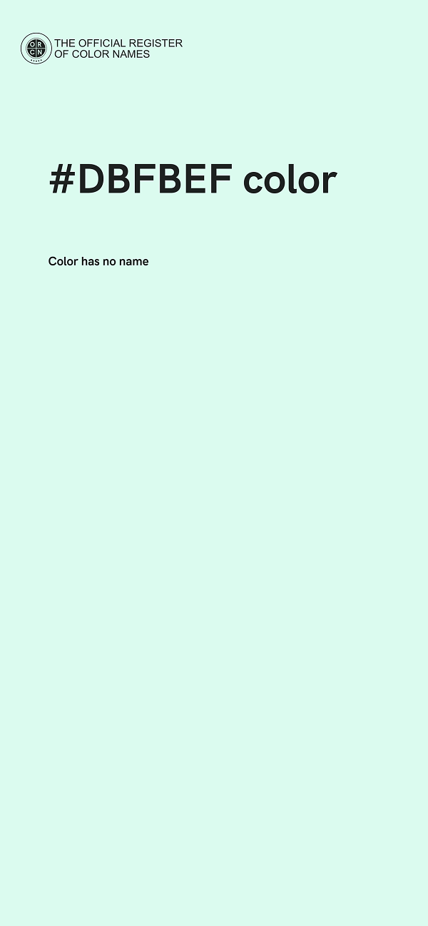 #DBFBEF color image