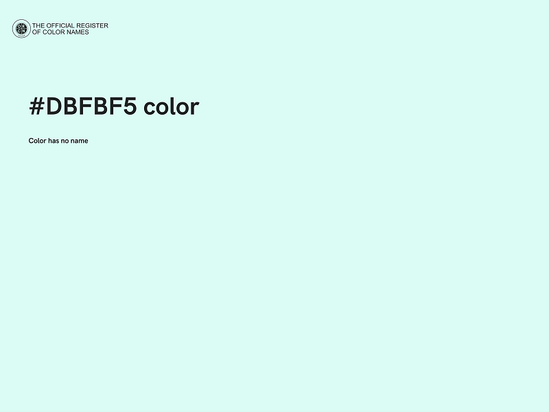 #DBFBF5 color image