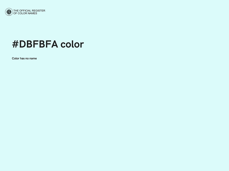 #DBFBFA color image