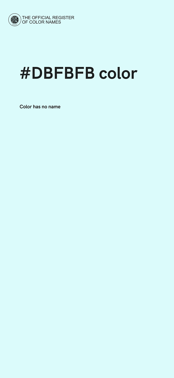 #DBFBFB color image