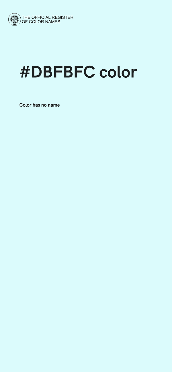 #DBFBFC color image