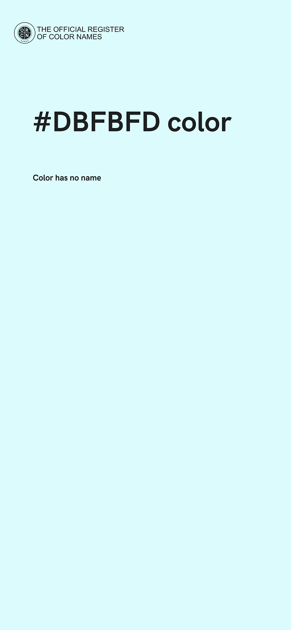 #DBFBFD color image
