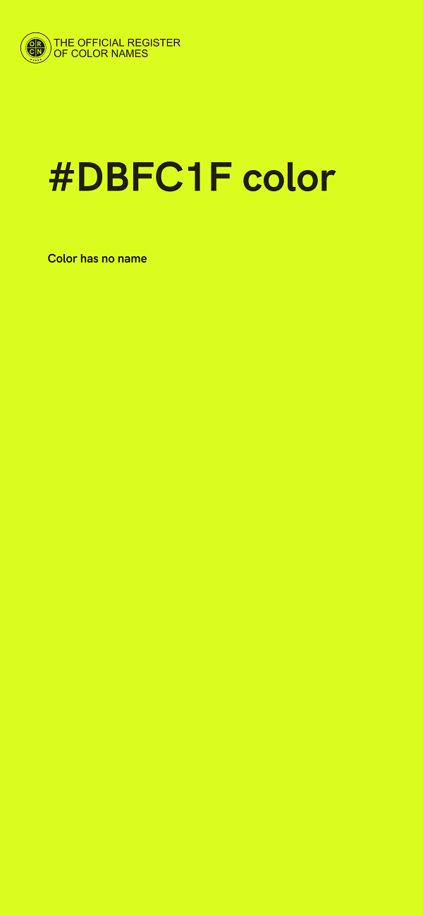#DBFC1F color image