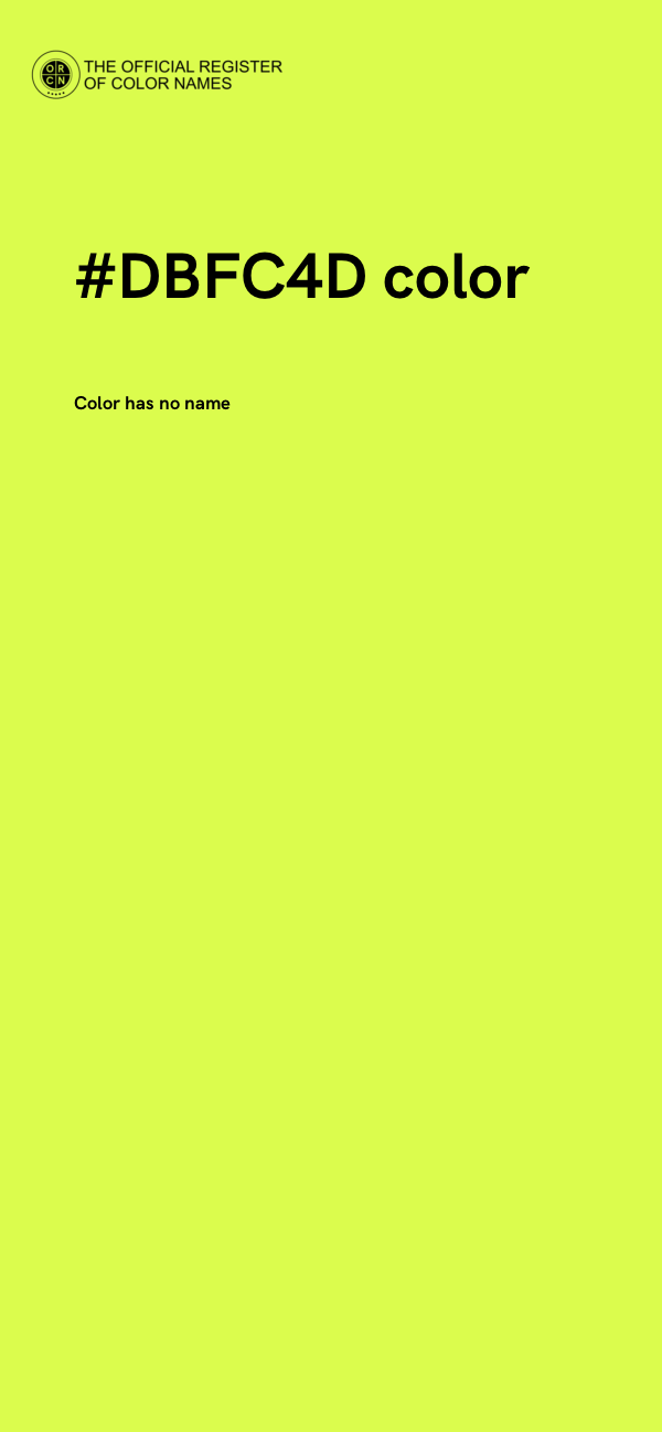#DBFC4D color image