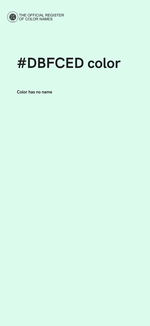 #DBFCED color image