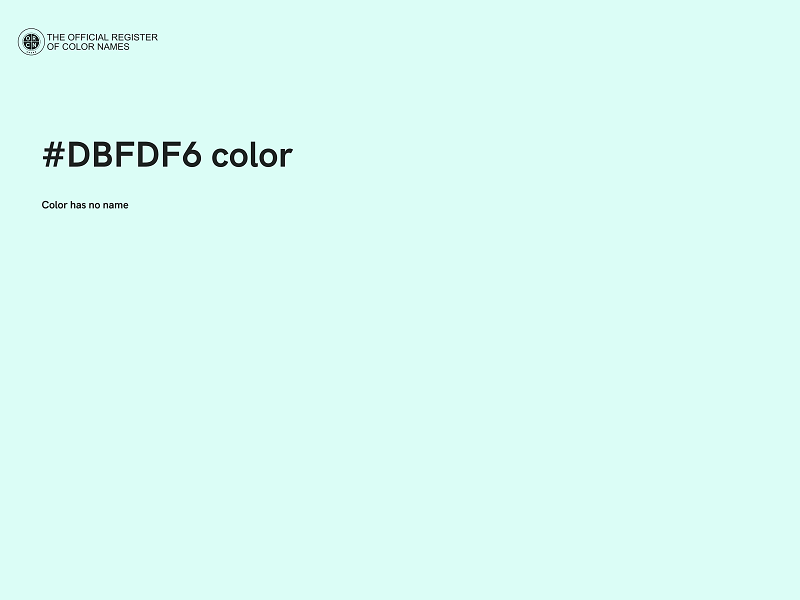 #DBFDF6 color image
