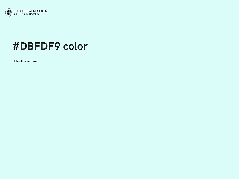 #DBFDF9 color image