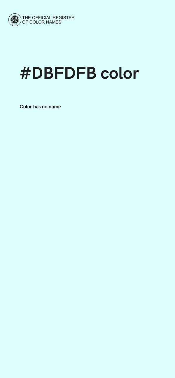 #DBFDFB color image