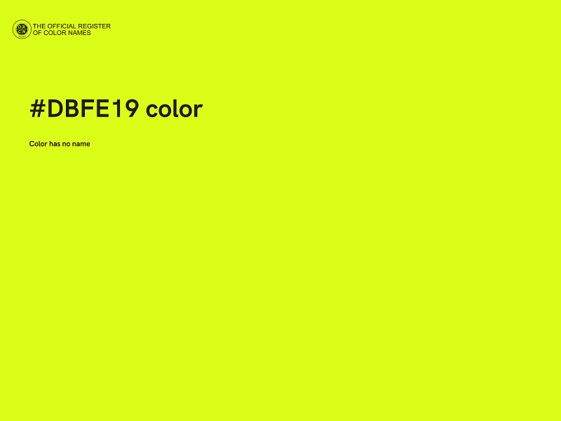 #DBFE19 color image
