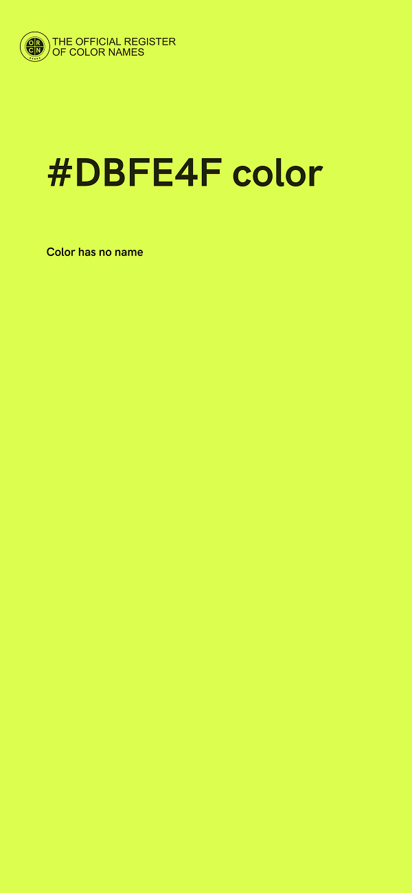 #DBFE4F color image