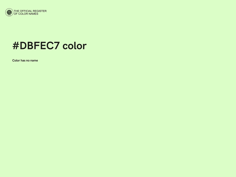 #DBFEC7 color image