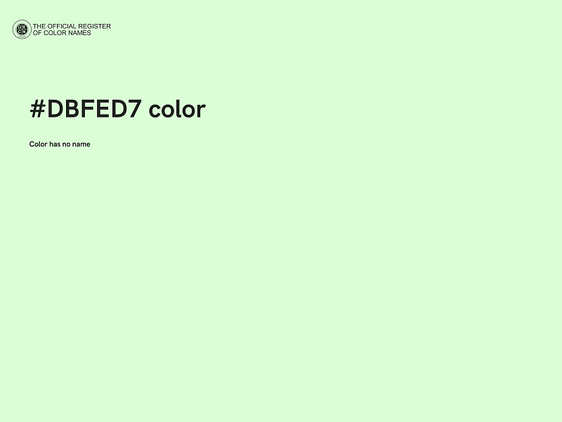 #DBFED7 color image