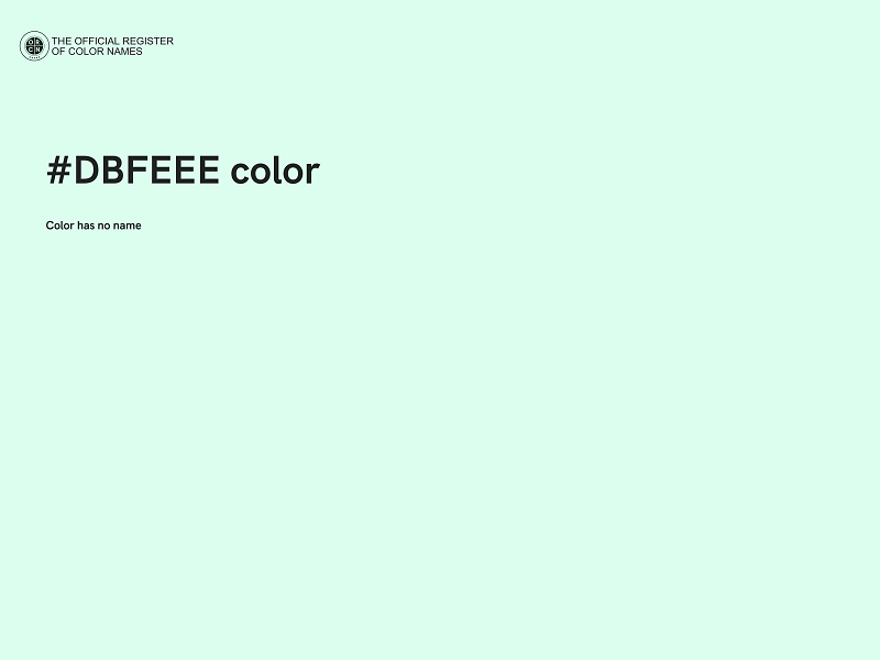 #DBFEEE color image