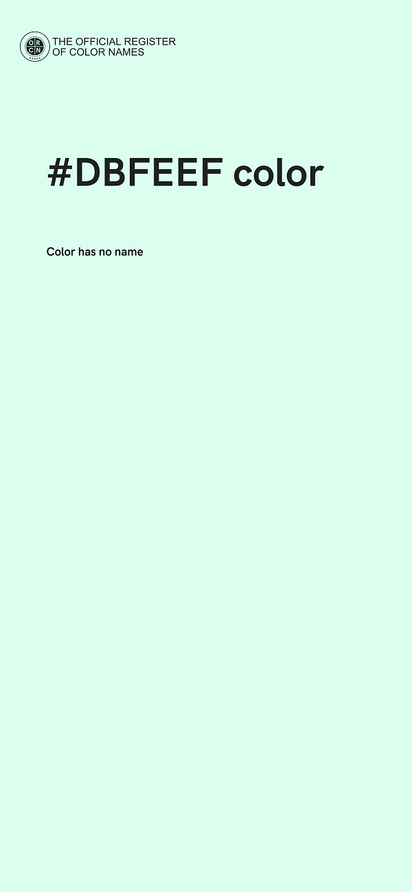 #DBFEEF color image