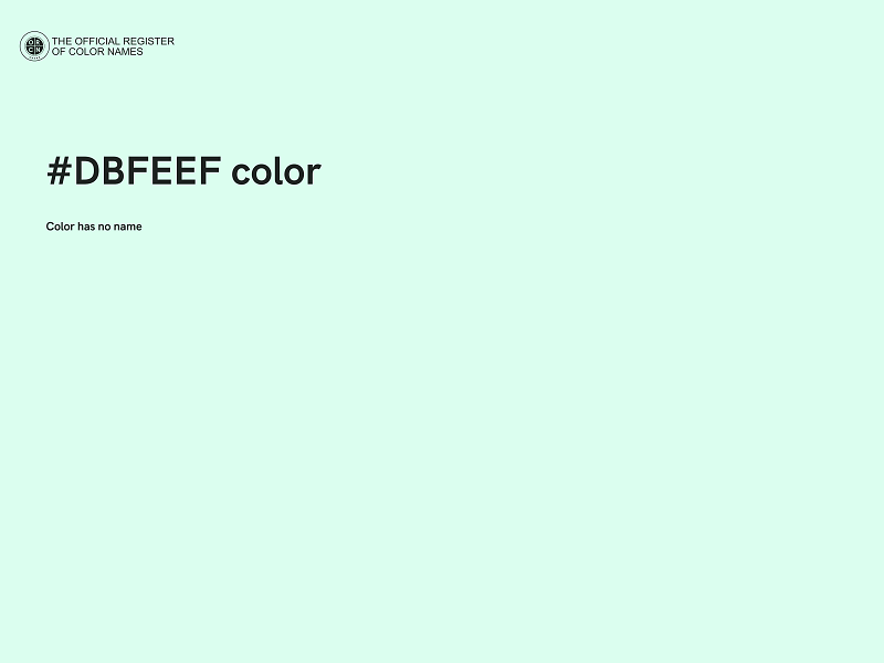#DBFEEF color image