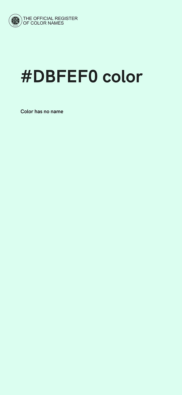 #DBFEF0 color image