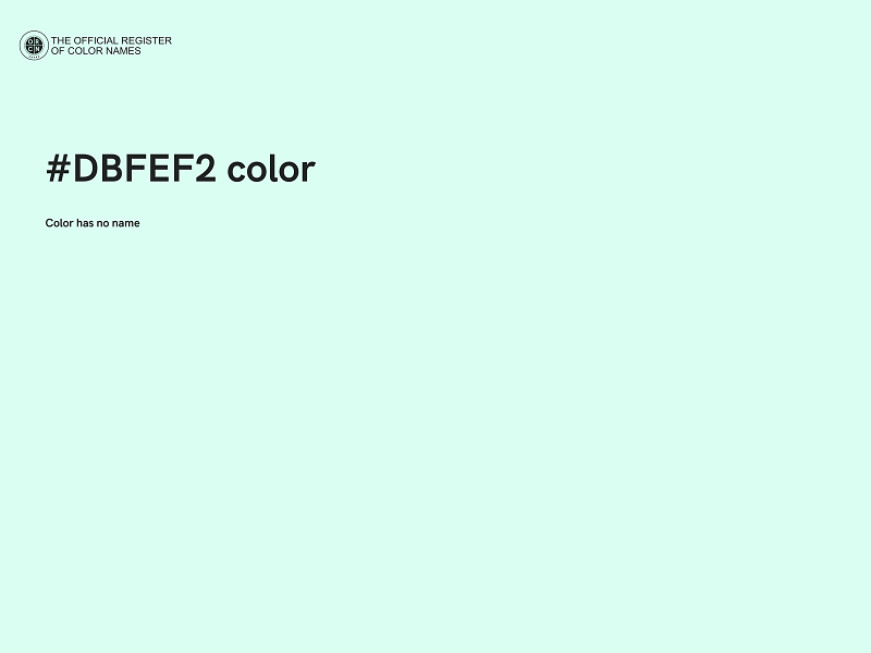 #DBFEF2 color image