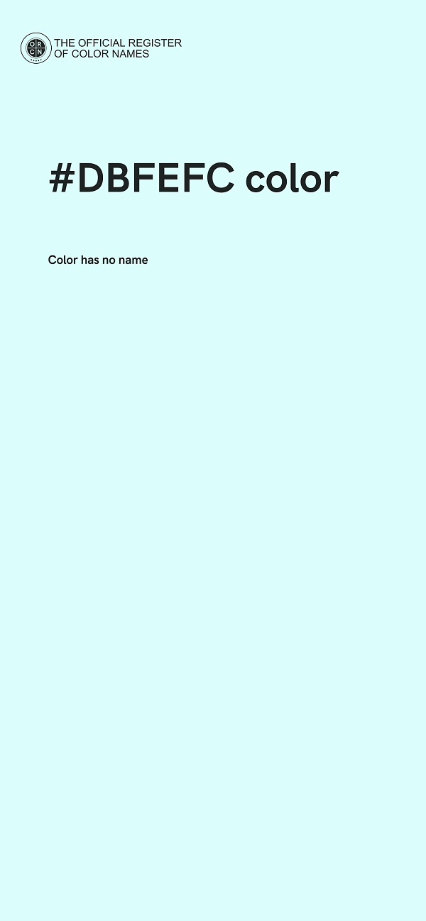 #DBFEFC color image
