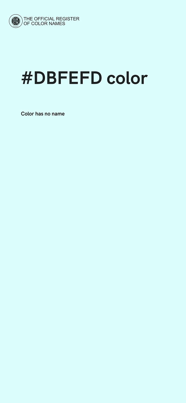 #DBFEFD color image