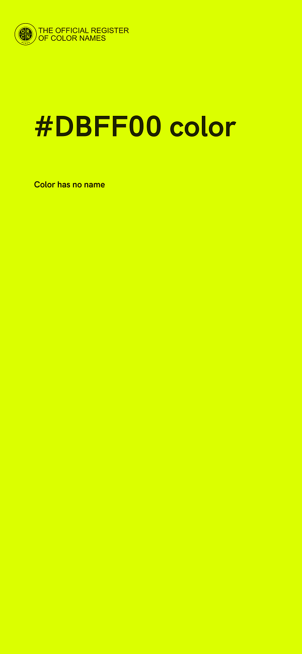 #DBFF00 color image