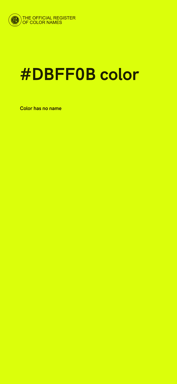 #DBFF0B color image